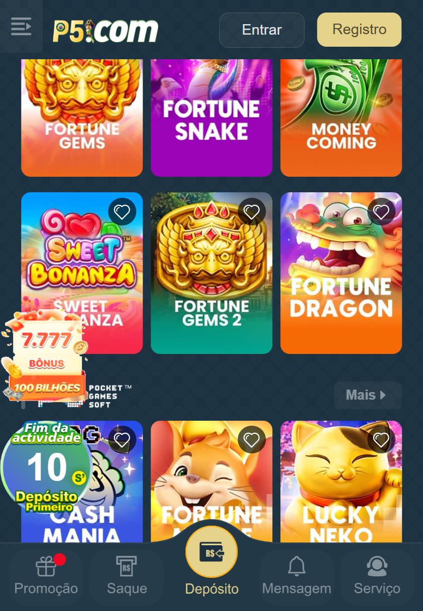 Variedade de Jogos Online Oferecidos